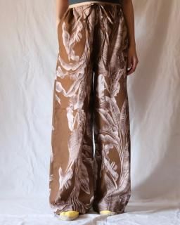 CristaseyaMAXI LARGE PANTS - BROWN LEAVES