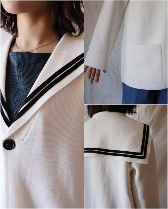 Cristaseya:SAILOR CARDIGAN - WHITE&BLACK - ORANN 通販サイト Cristaseya:SAILOR CARDIGAN - WHITE&BLACK - ORANN 通販サイト