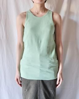 OVERNEATHRIB NO-SLEEVE TOP - SAGE GREEN