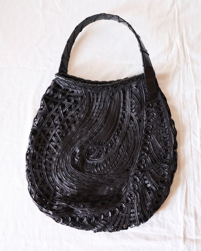 mame ord Embroidery Hanakago Tote Bag-