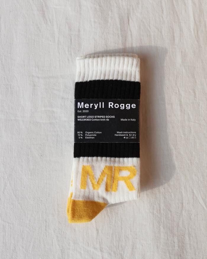Meryll Rogge メリルロッゲ　ソックス Meryll Rogge：SHORT LOGO STRIPED SOCKS - ORANN ONLINE SHOP