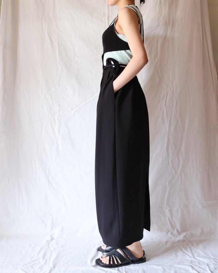 Mame Kurogouchi：Stretched Triacetate Basket Pattern Dress - BLACK - ORANN  通販サイト