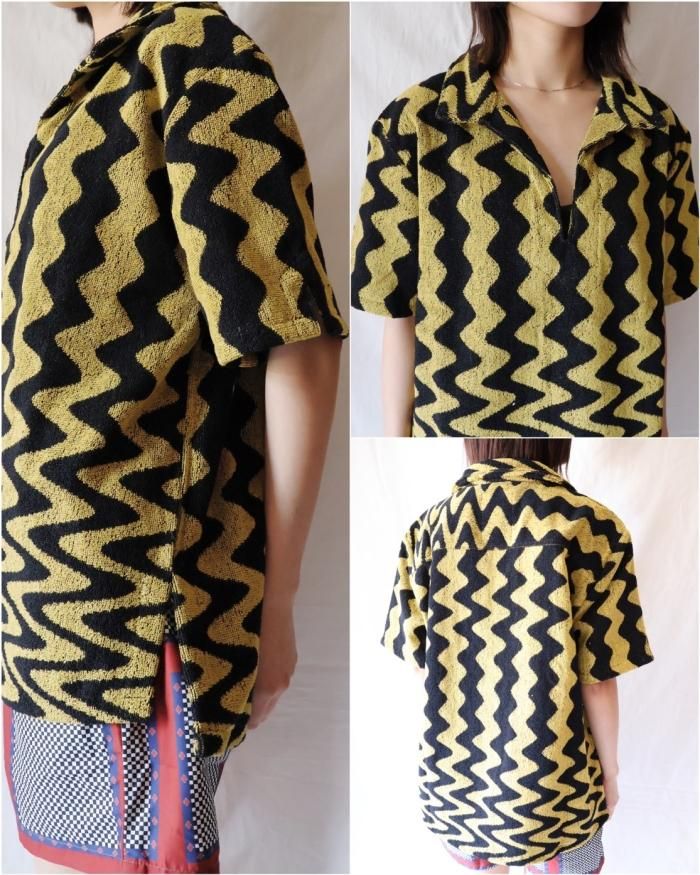 OAS 24SS Terry Shirt XL タオル地 ジャカード柄 OAS 24SS Terry Shirt XL タオル地 ジャカード柄