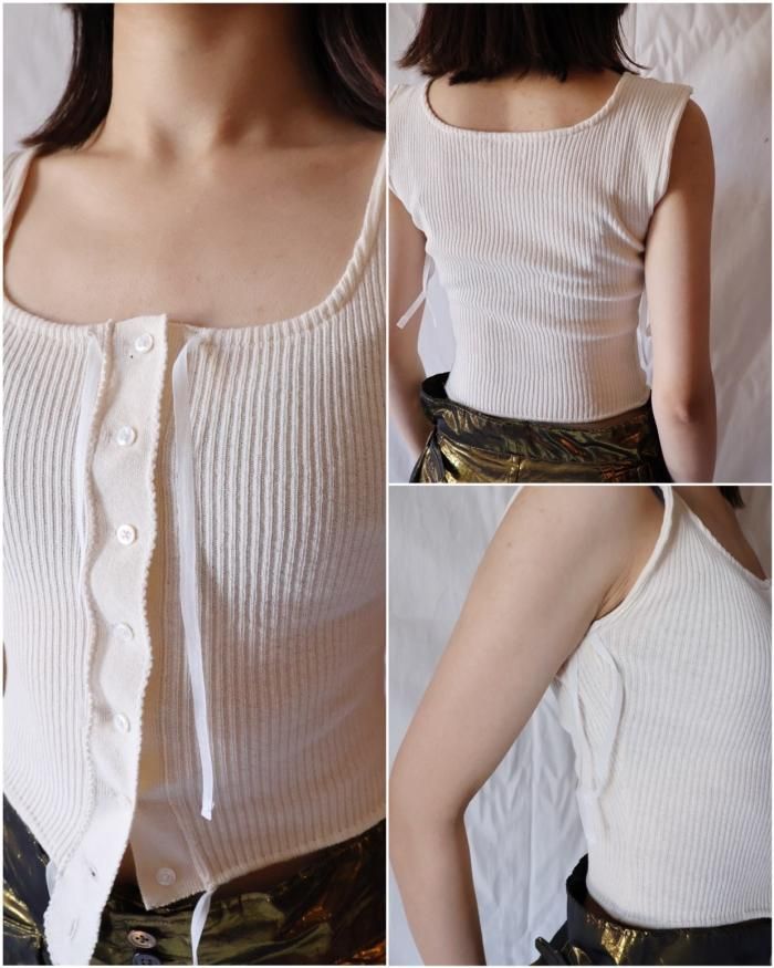 FUMIKA UCHIDA： RIB CORSET TOP - KINARI - ORANN 通販サイト