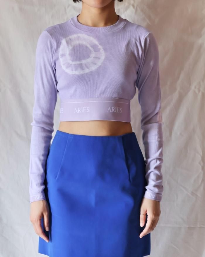 Aries:Bullseye Rib Crop Top - LILAC - ORANN ONLINE SHOP Aries:Bullseye Rib Crop Top - LILAC - ORANN ONLINE SHOP