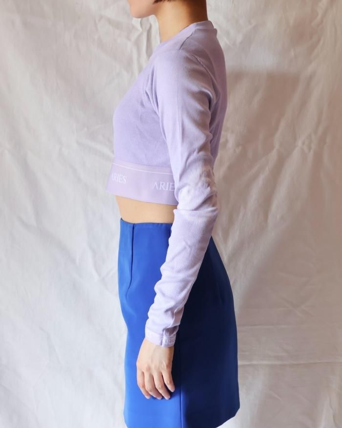 Aries:Bullseye Rib Crop Top - LILAC - ORANN ONLINE SHOP Aries:Bullseye Rib Crop Top - LILAC - ORANN ONLINE SHOP