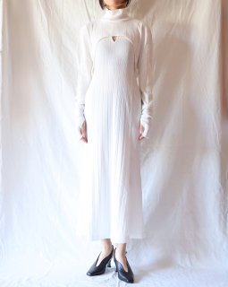 Mame KurogouchiRandom Ribbed Organic Cotton 2 way Dress - WHITE