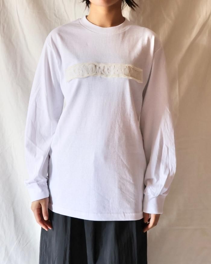 Midorikawa：NESM LOGO L/S TEE - WHITE×IVORY - ORANN ONLINE SHOP