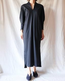 Mame KurogouchiMercerized Cotton V-neck Dress - NAVY