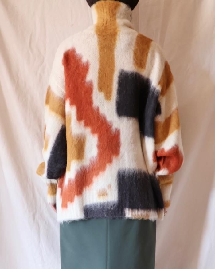 Mame Kurogouchi:Origami Dyed Suri Alpaca Wool Knitted Mame Kurogouchi:Origami Dyed Suri Alpaca Wool Knitted