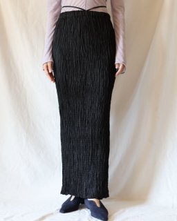 Mame KurogouchiWrinkle Pleats I-line Skirt - BLACK