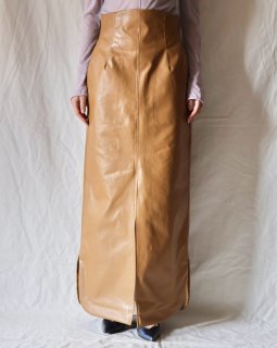 Mame KurogouchiCoated Cotton Gabardine Skirt - BEIGE