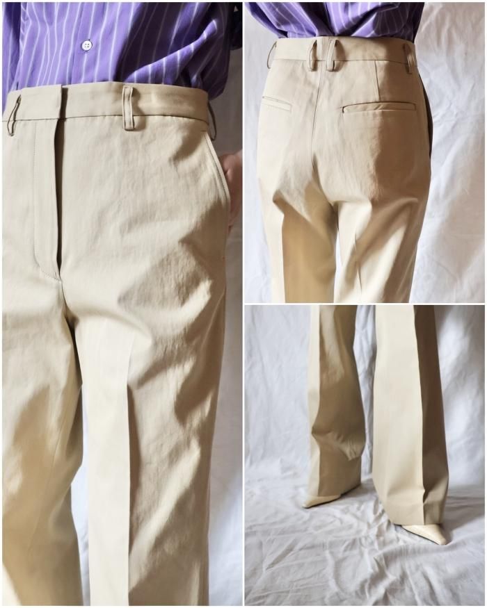 Ernie Palo:SEMI FLARE CHINO SLACKS - BEIGE - ORANN ONLINE SHOP Ernie Palo:SEMI FLARE CHINO SLACKS - BEIGE - ORANN ONLINE SHOP