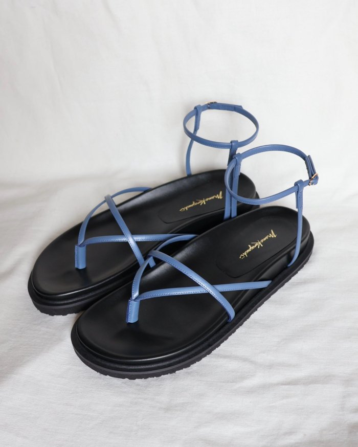 Mame Kurogouchi：Ankle Strap Sandals - BLUE - ORANN ONLINE SHOP