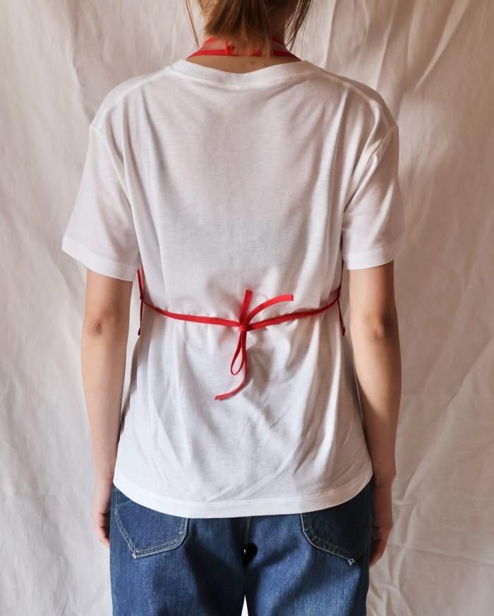 FUMIKA UCHIDA： VINYL/TULLE BIB - RED - ORANN ONLINE SHOP