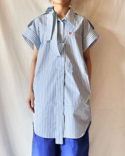 Meryll RoggeDECONSTRUCTED SHIRT DRESS - BLUE/AQUA