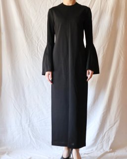 Mame KurogouchiVolume Sleeve Cotton Jersey Dress - BLACK