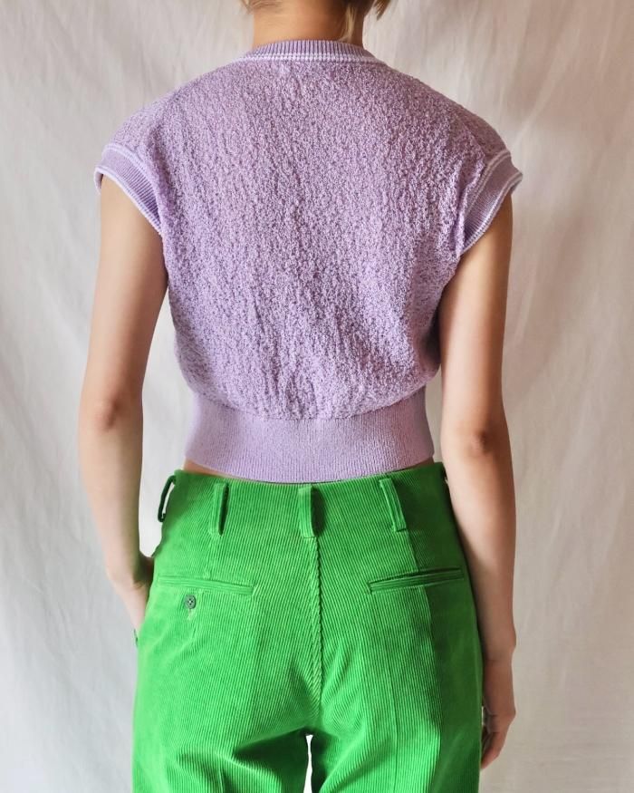 FUMIKA UCHIDA: KNITTED VEST - PURPLE - ORANN ONLINE SHOP FUMIKA UCHIDA: KNITTED VEST - PURPLE - ORANN ONLINE SHOP