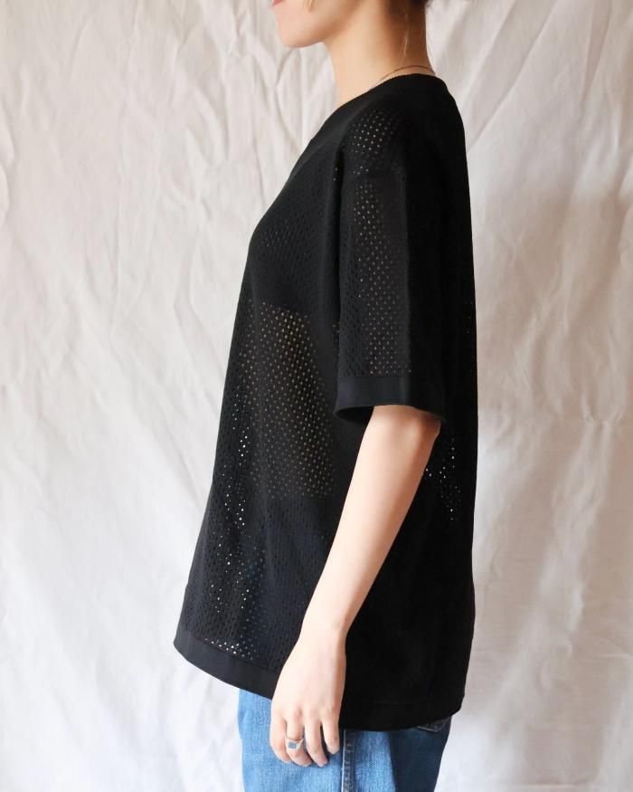 Ernie Palo：MESH S/S KNIT - BLACK - ORANN ONLINE SHOP