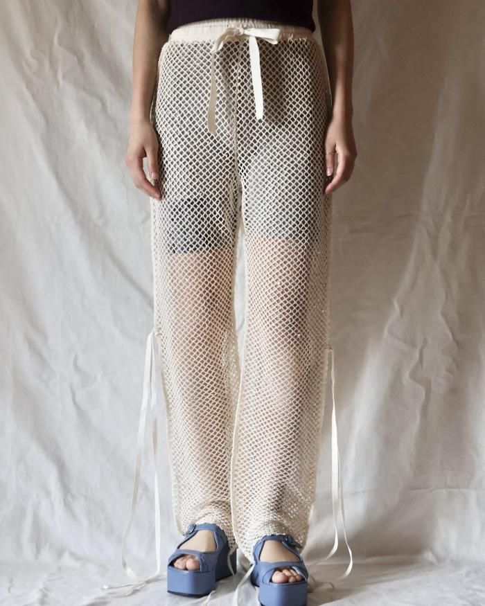 Midorikawa:SEQUIN MESH PANTS - IVORY - ORANN ONLINE SHOP Midorikawa:SEQUIN MESH PANTS - IVORY - ORANN ONLINE SHOP
