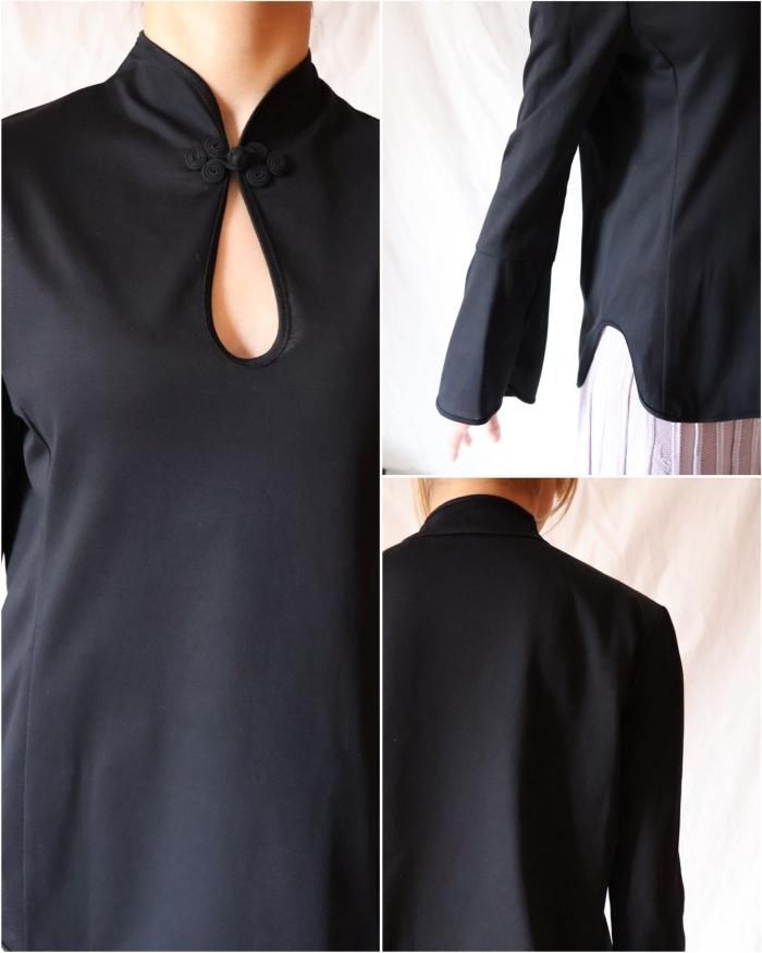 Mame Kurogouchi:Suvin Cotton Jersey Top - BLACK - ORANN Mame Kurogouchi:Suvin Cotton Jersey Top - BLACK - ORANN