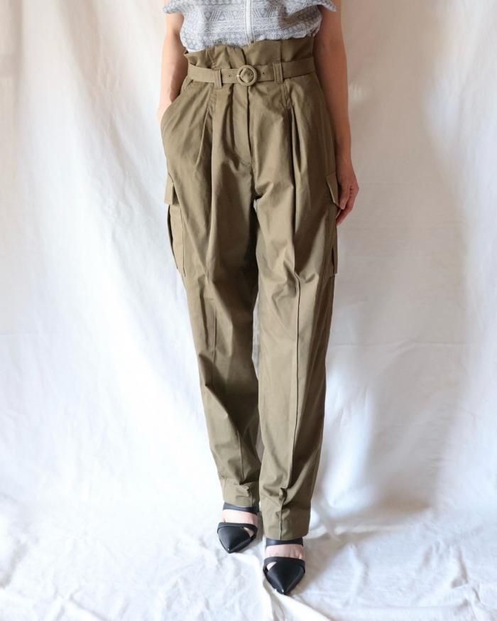Mame Kurogouchi:Organic Cotton Twill High Waisted Cargo Mame Kurogouchi:Organic Cotton Twill High Waisted Cargo