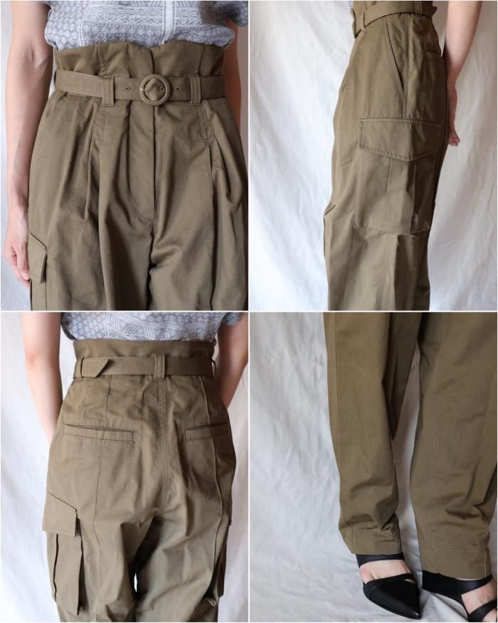 Mame Kurogouchi:Organic Cotton Twill High Waisted Cargo Mame Kurogouchi:Organic Cotton Twill High Waisted Cargo
