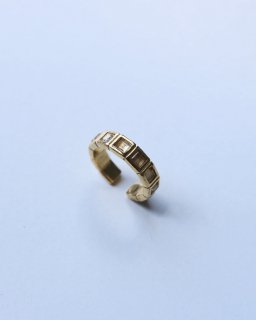 R.ALAGANSMALL TILE RING - GOLD