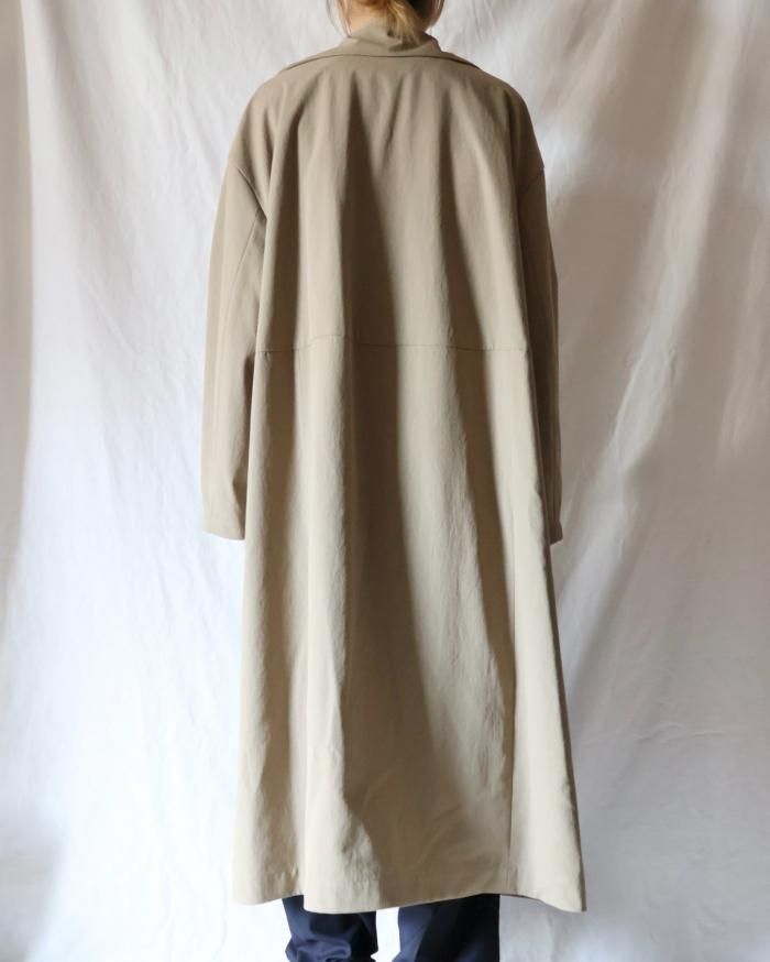 JUN MIKAMI:RECYCLE POLYESTELE DOUBLE COAT - BEIGE - ORANN JUN MIKAMI:RECYCLE POLYESTELE DOUBLE COAT - BEIGE - ORANN