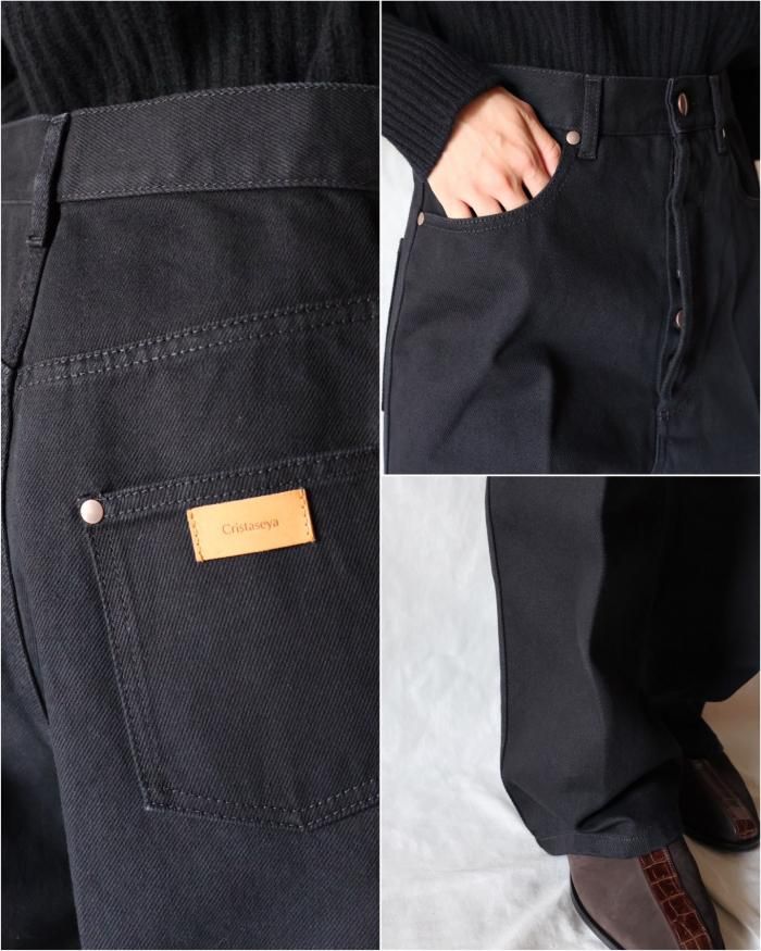 Cristaseya:HIGH WASTED BLACK DENIM - BLACK - ORANN ONLINE SHOP Cristaseya:HIGH WASTED BLACK DENIM - BLACK - ORANN ONLINE SHOP