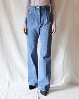 Mame KurogouchiHigh Wasted Flare Jeans - BLUE