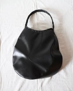 Mame KurogouchiSynthetic Leather Asymmetrical Tote Bag - BLACK