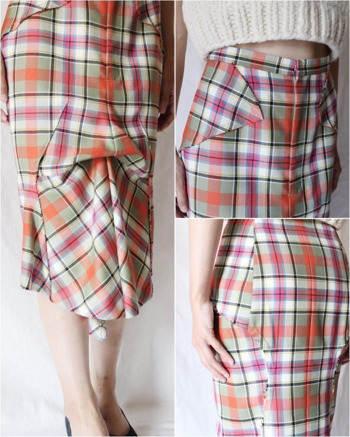 FUMIKA UCHIDA: TARTAN PLAID HOBBLE SKIRT - PLAID IVORY FUMIKA UCHIDA: TARTAN PLAID HOBBLE SKIRT - PLAID IVORY
