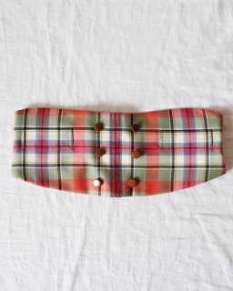 FUMIKA UCHIDATARTAN PLAID CUMMERBUND - PLAID IVORY