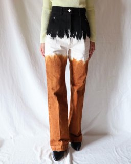 Mame KurogouchiGradient Dye Flare Jeans - BROWN