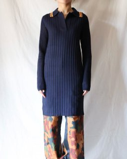 WALES BONNERMYTH SHIRT DRESS - NAVY/ORANGE