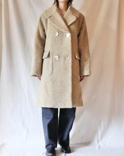 FUMIKA UCHIDANAPPING DOUBLE BREASTED COAT - CAMEL