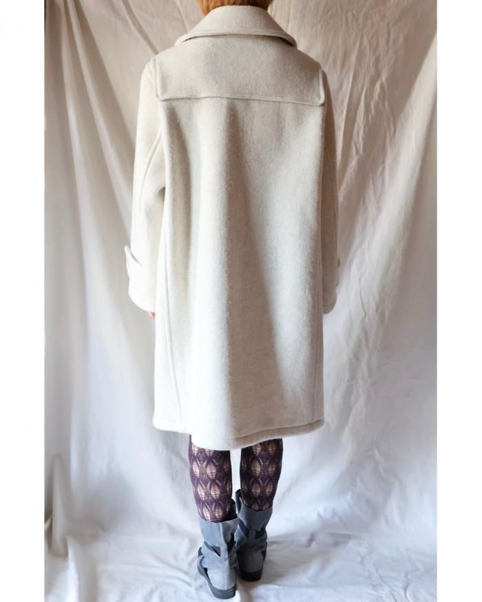 FUMIKA UCHIDA: MELTON DUFFLE COAT - OYSTER - ORANN ONLINE SHOP FUMIKA UCHIDA: MELTON DUFFLE COAT - OYSTER - ORANN ONLINE SHOP