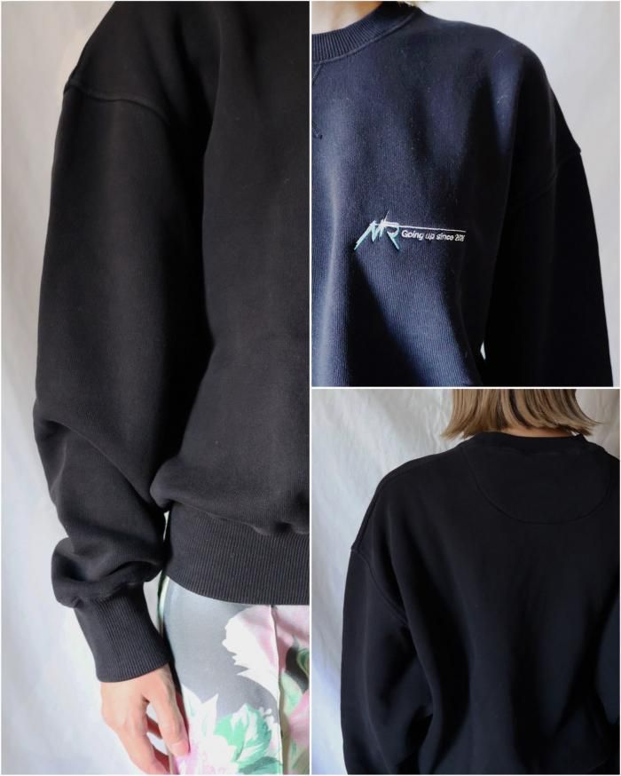 Meryll Rogge:OVERSIZED SWEATSHIRT - BLACK OVERDYE - ORANN Meryll Rogge:OVERSIZED SWEATSHIRT - BLACK OVERDYE - ORANN