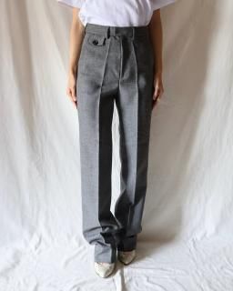 Meryll RoggeHIGH WAIST TROUSERS W/POCKET DETAIL - DARK HEATHERED GREY