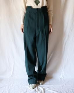 FUMIKA_UCHIDA / CORDUROY BELTED 2-TUCK SLACKS (PINK , GREEN