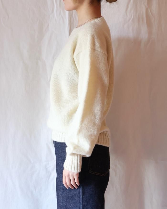 ニット/セーター fumika uchida SEPARATE-BACK SWEATER FUMIKA UCHIDA： SHETLAND SWEATER - IVORY - ORANN ONLINE SHOP