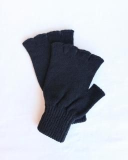 FUMIKA UCHIDASHETLAND FINGERLESS GLOVES - BLACK