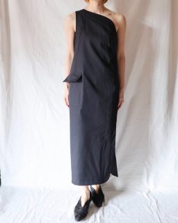 Mame KurogouchiOrganic Cotton Twill l-Line Dress - NAVY