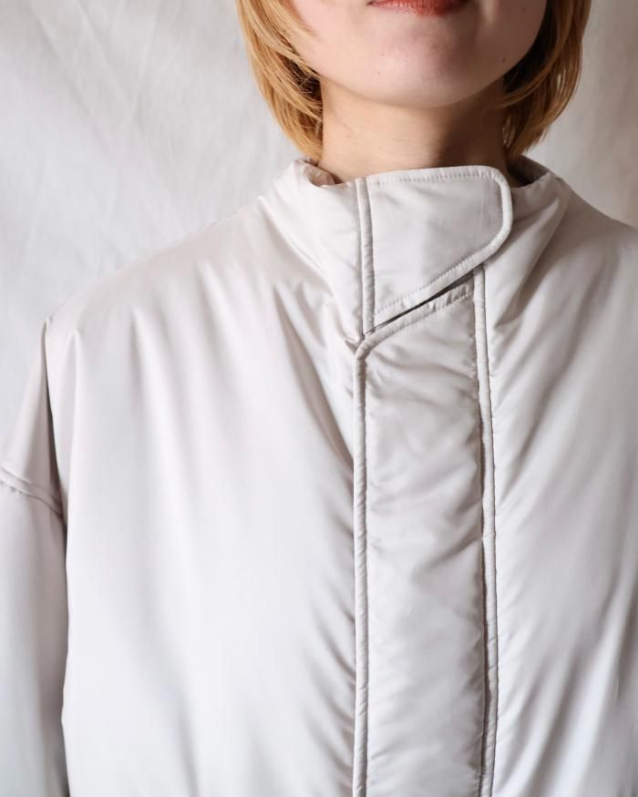 Mame Kurogouchi：Cording Embroidery Collarless Flight Jacket