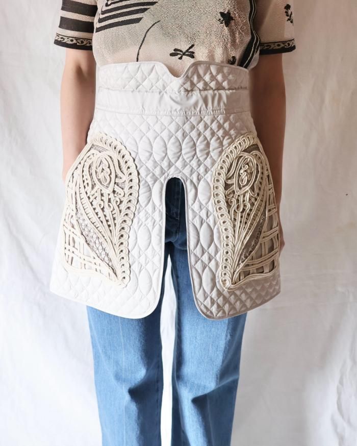 Mame Kurogouchi:Cording Embroidery Quilted Wrapped Skirt Mame Kurogouchi:Cording Embroidery Quilted Wrapped Skirt