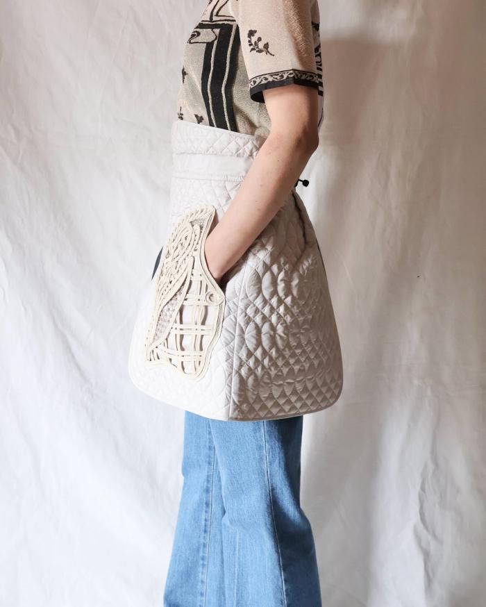 Mame Kurogouchi:Cording Embroidery Quilted Wrapped Skirt Mame Kurogouchi:Cording Embroidery Quilted Wrapped Skirt