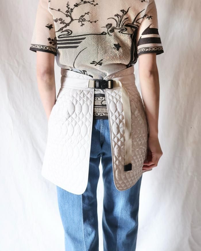 Mame Kurogouchi：Cording Embroidery Quilted Wrapped Skirt
