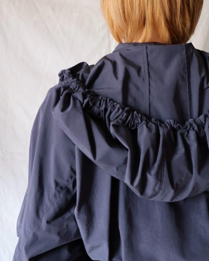 Mame Kurogouchi：Split Yarn Hooded Jump Suit - NAVY - ORANN