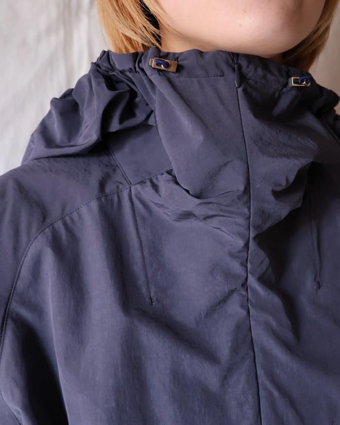 Mame Kurogouchi：Split Yarn Hooded Jump Suit - NAVY - ORANN